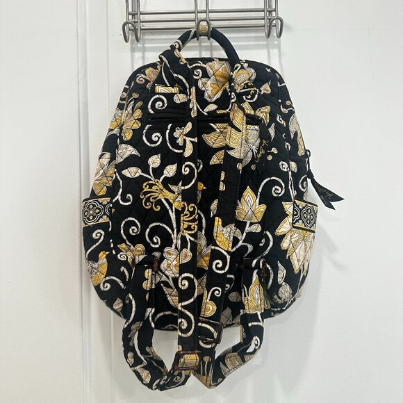 Vintage Vera Bradley Backpack in Yellow Bird Pattern main image 4